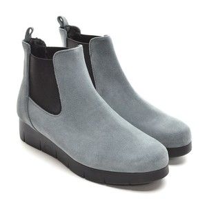 Cordani Tiffany Gray Suede Chelsea Ankle Boots 37 New